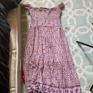 Pink patterned maxi dress